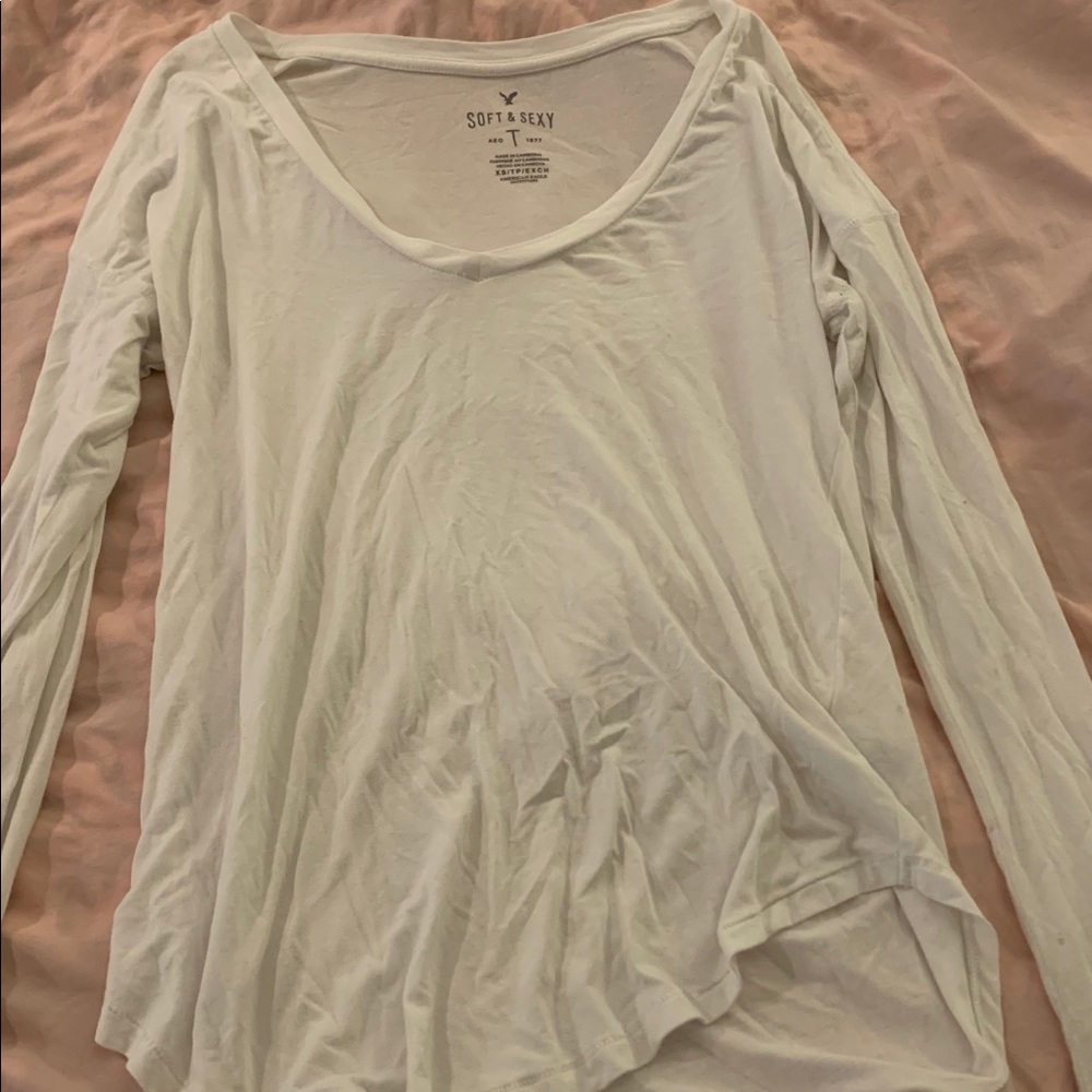 white longsleeve AE top
